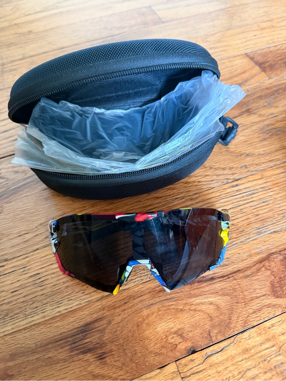 Men's Multicolor Performance Sunglasses with Dark Lenses